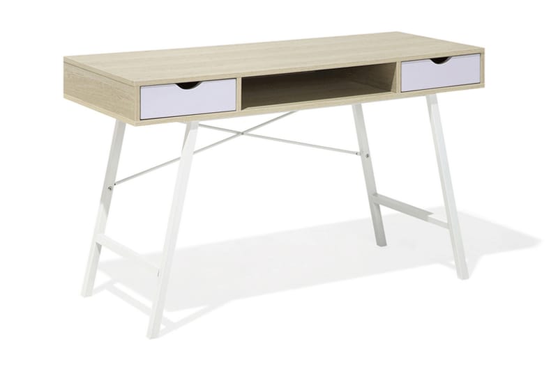 Kirjoituspöytä Bromide 120 cm Säilytys Hylly+2 laatikkoa - Puu/Luonnonväri - Huonekalut - Pöytä & ruokailuryhmä - Työpöytä
 - Kirjoituspöytä