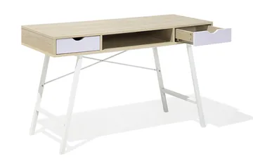Kirjoituspöytä Bromide 120 cm Säilytys Hylly+2 laatikkoa - Puu/Luonnonväri - Huonekalut - Pöytä & ruokailuryhmä - Työpöytä - Kirjoituspöytä