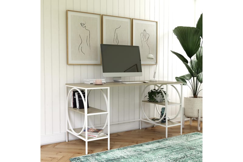 Kirjoituspöytä Cambridge 152 cm Ruskea - Dorel Home - Huonekalut - Pöytä & ruokailuryhmä - Työpöytä - Kirjoituspöytä