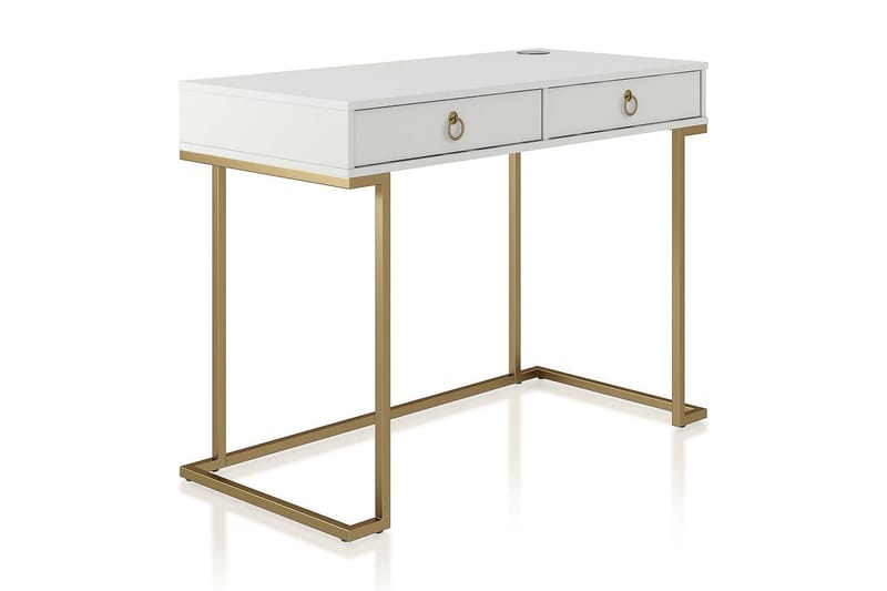 Kirjoituspöytä Camila 106 cm Valkoinen - CosmoLiving - Huonekalut - Pöytä & ruokailuryhmä - Työpöytä - Kirjoituspöytä