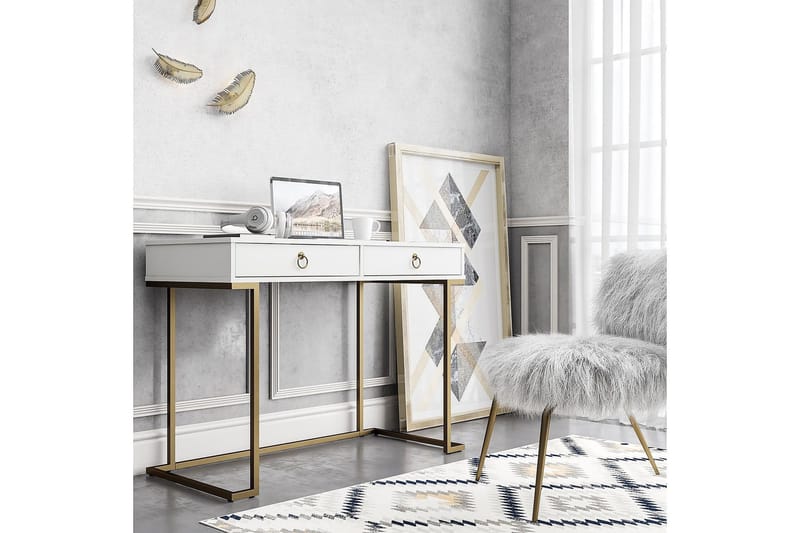 Kirjoituspöytä Camila 106 cm Valkoinen - CosmoLiving - Huonekalut - Pöytä & ruokailuryhmä - Työpöytä
 - Kirjoituspöytä