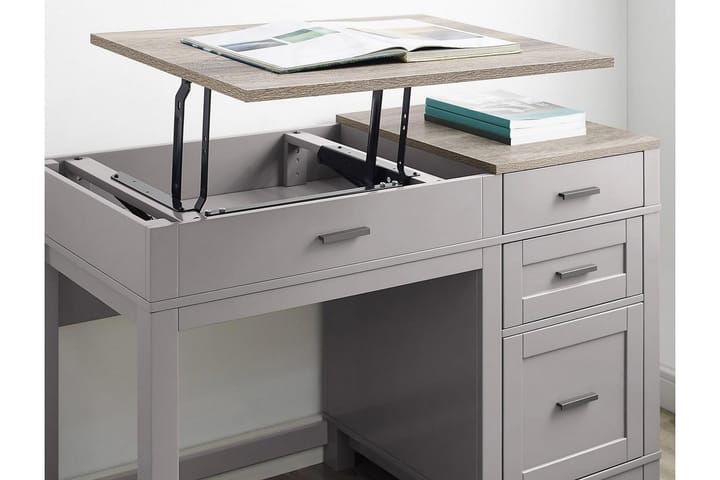 Kirjoituspöytä Carver 120 cm Harmaa - Dorel Home - Tietokonepöytä
 - Sähköpöytä & säädettävä työpöytä - Kirjoituspöytä