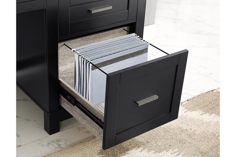 Kirjoituspöytä Carver 120 cm Musta - Dorel Home - Huonekalut - Pöytä & ruokailuryhmä - Työpöytä - Kirjoituspöytä