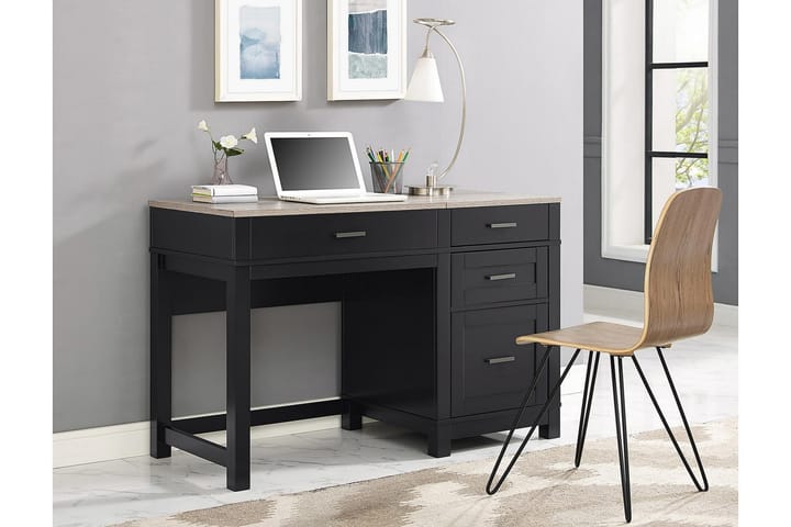 Kirjoituspöytä Carver 120 cm Musta - Dorel Home - Tietokonepöytä
 - Sähköpöytä & säädettävä työpöytä - Kirjoituspöytä