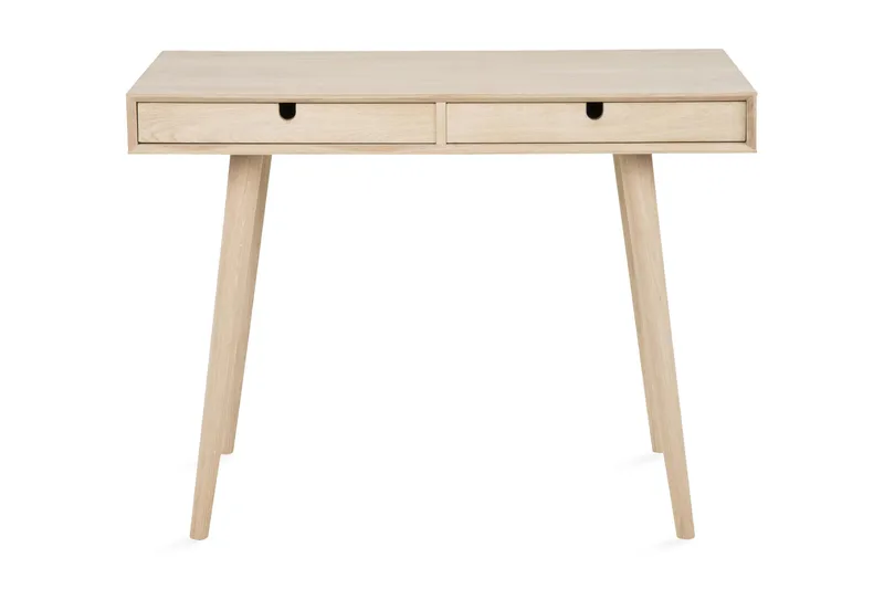 Kirjoituspöytä Century 100 cm Säilytyksellä 2 laatikkoa, Valkolakattu tammi