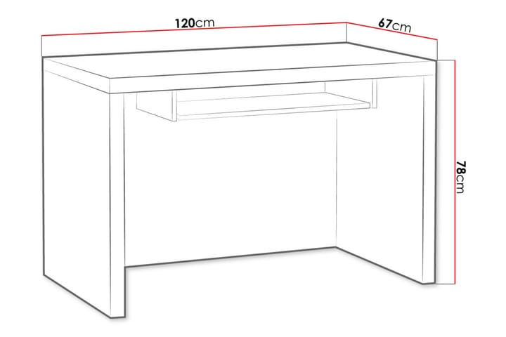 Kirjoituspöytä Ciborro 120 cm - Tammenväri/Ruskea - Tietokonepöytä
 - Kirjoituspöytä