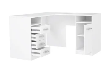 Kirjoituspöytä Cromarty 125 cm - Valkoinen - Huonekalut - Pöytä & ruokailuryhmä - Työpöytä - Kirjoituspöytä - Kulmakirjoituspöytä