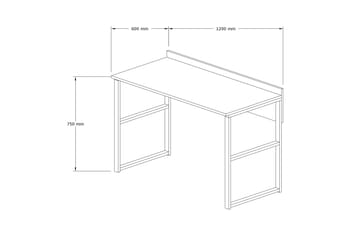 Kirjoituspöytä Dehana 120 cm - Ruskea/Musta - Huonekalut - Pöytä & ruokailuryhmä - Työpöytä
 - Kirjoituspöytä