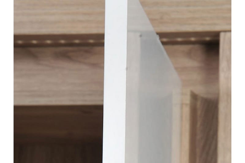 Kirjoituspöytä Domasco 130 cm Säilytyksellä 2 kaappia - Puu/Valkoinen - Huonekalut - Pöytä & ruokailuryhmä - Työpöytä - Kirjoituspöytä