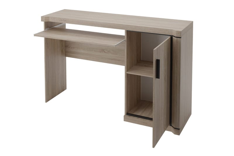 Kirjoituspöytä Domineck 126 cm Säilytyksellä kaappi - Tryffeli/Harmaa - Huonekalut - Pöytä & ruokailuryhmä - Työpöytä - Kirjoituspöytä