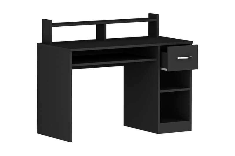 Kirjoituspöytä Eslemez 120 cm Säilytyksellä Laatikko+Hyllyt - Antrasiitti - Huonekalut - Pöytä & ruokailuryhmä - Työpöytä - Kirjoituspöytä