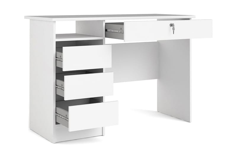 Kirjoituspöytä Falksa 109 cm - Valkoinen - Huonekalut - Pöytä & ruokailuryhmä - Työpöytä - Kirjoituspöytä
