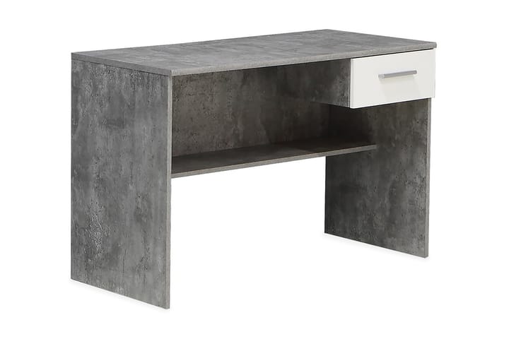 Kirjoituspöytä Ferril 110 cm Säilytyksellä Laatikko - Harmaa/Valkoinen - Tietokonepöytä
 - Kirjoituspöytä