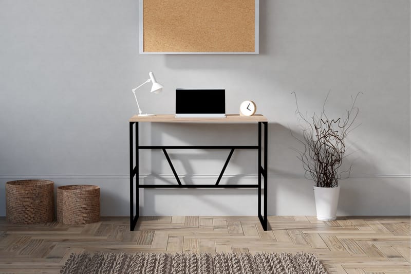 Kirjoituspöytä Foote 90 cm - Luonnonväri - Huonekalut - Pöytä & ruokailuryhmä - Työpöytä - Kirjoituspöytä