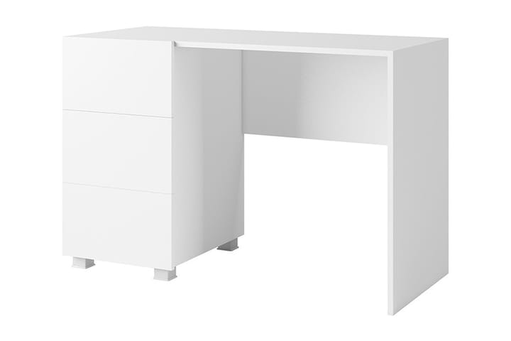 Kirjoituspöytä Frick 110 cm Säilytyksellä - Valkoinen - Kirjoituspöytä - Tietokonepöytä