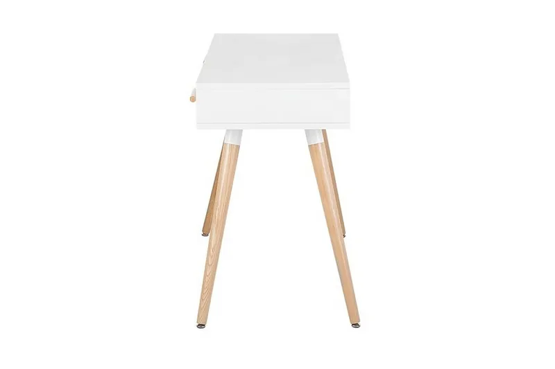 Kirjoituspöytä Friedhof 120 cm Säilytys 2 laatikkoa+Hylly - Valkoinen/Tummanharmaa/Ruskea - Huonekalut - Pöytä & ruokailuryhmä - Työpöytä
 - Kirjoituspöytä