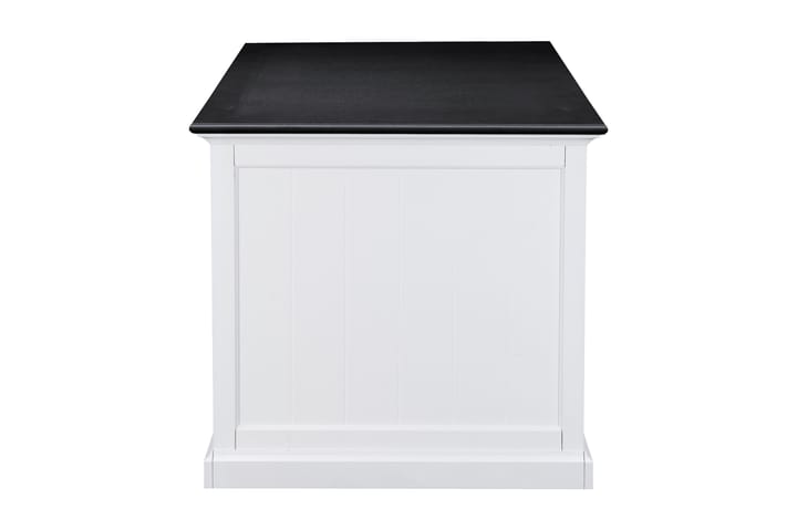 Kirjoituspöytä Hampton 170 cm Säilytys 4 laatikkoa+kaappi - Valkoinen/Musta - Tietokonepöytä
 - Kirjoituspöytä