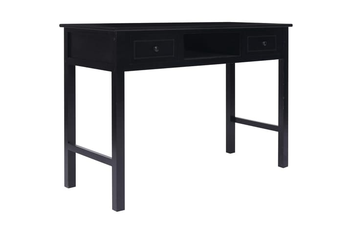 Kirjoituspöytä harmaa 110x45x76 cm puinen - Musta - Tietokonepöytä
 - Kirjoituspöytä