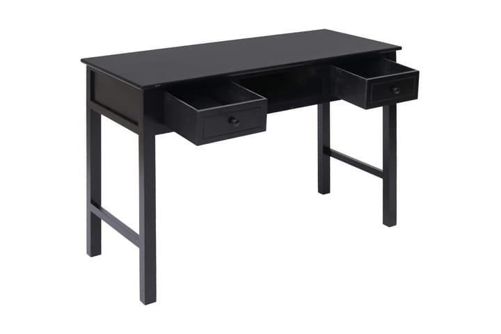 Kirjoituspöytä harmaa 110x45x76 cm puinen - Musta - Tietokonepöytä
 - Kirjoituspöytä