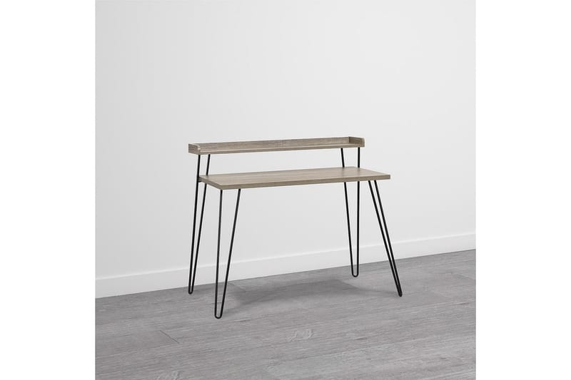 Kirjoituspöytä Haven 114 cm Säilytyksellä Hylly Harmaa/Musta - Dorel Home - Huonekalut - Pöytä & ruokailuryhmä - Työpöytä - Kirjoituspöytä