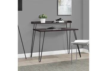 Kirjoituspöytä Haven 114 cm Säilytys Hylly Espresso/Musta - Dorel Home - Huonekalut - Pöytä & ruokailuryhmä - Työpöytä - Kirjoituspöytä