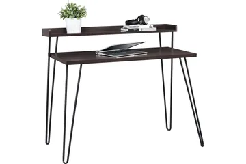 Kirjoituspöytä Haven 114 cm Säilytys Hylly Espresso/Musta - Dorel Home - Huonekalut - Pöytä & ruokailuryhmä - Työpöytä - Kirjoituspöytä
