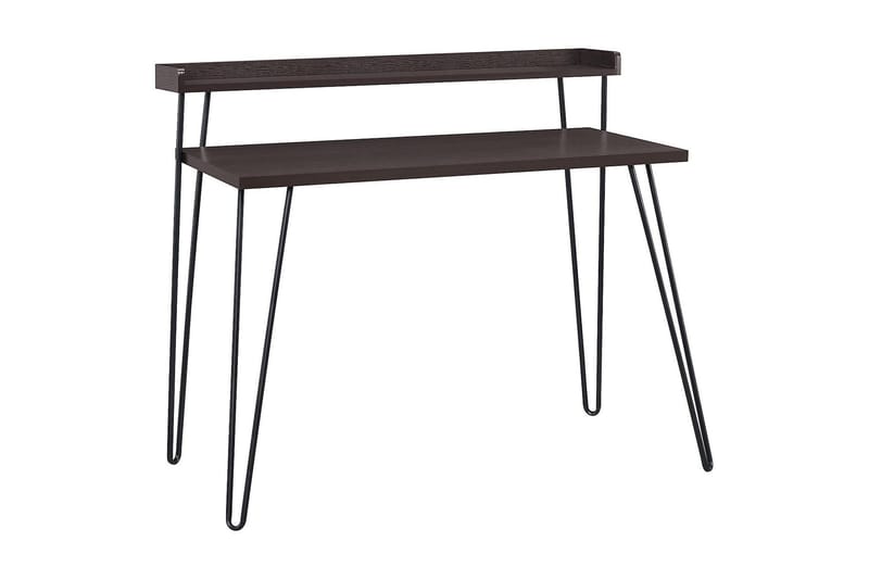 Kirjoituspöytä Haven 114 cm Säilytys Hylly Espresso/Musta, Dorel Home