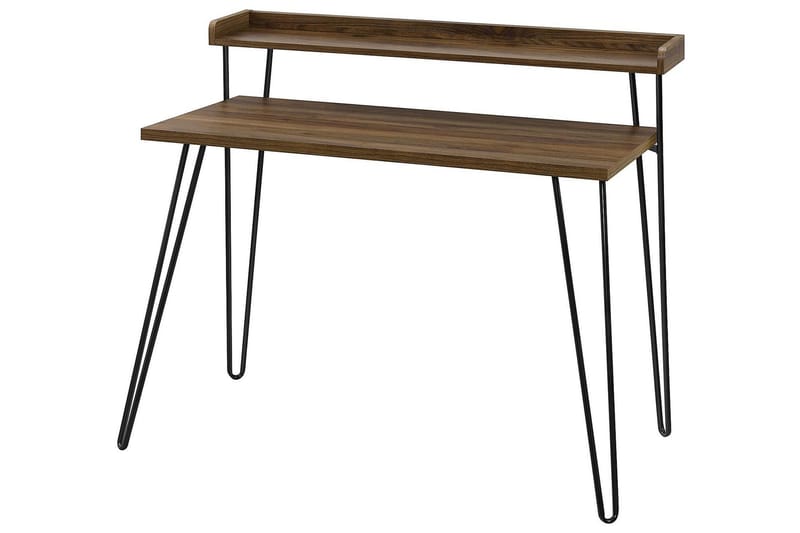 Kirjoituspöytä Haven 114 cm Säilytys Hylly Pähkinänrus/Musta - Dorel Home - Huonekalut - Pöytä & ruokailuryhmä - Työpöytä - Kirjoituspöytä