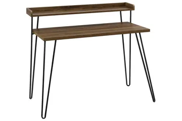 Kirjoituspöytä Haven 114 cm Säilytys Hylly Pähkinänrus/Musta - Dorel Home - Huonekalut - Pöytä & ruokailuryhmä - Työpöytä - Kirjoituspöytä