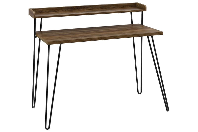 Kirjoituspöytä Haven 114 cm Säilytys Hylly Pähkinänrus/Musta - Dorel Home - Huonekalut - Pöytä & ruokailuryhmä - Työpöytä - Kirjoituspöytä
