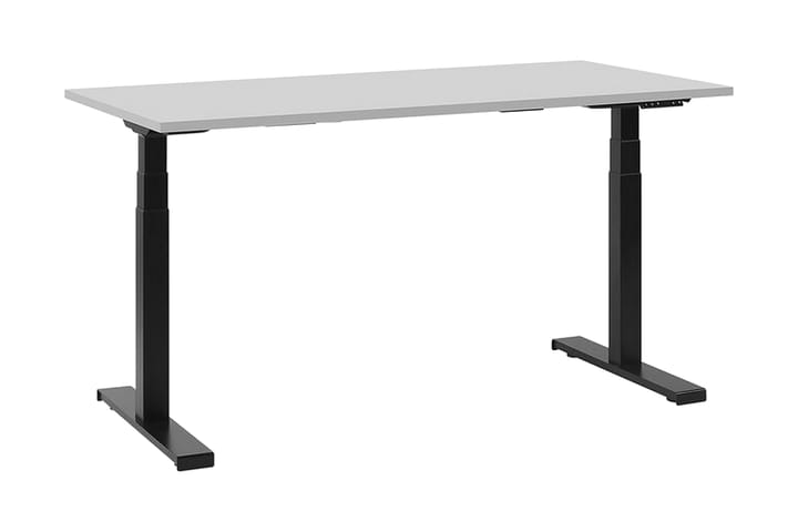 Kirjoituspöytä Hengrove 130 cm Sähkösäätö - Harmaa/Musta - Tietokonepöytä
 - Sähköpöytä & säädettävä työpöytä - Kirjoituspöytä