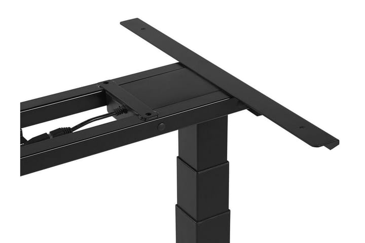 Kirjoituspöytä Hengrove 130 cm Sähkösäätö - Harmaa/Musta - Tietokonepöytä
 - Sähköpöytä & säädettävä työpöytä - Kirjoituspöytä