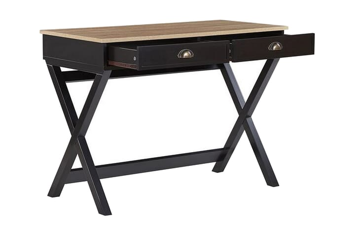 Kirjoituspöytä Hermanstorp 103 cm - Musta/vaaleanruskea - Tietokonepöytä
 - Kirjoituspöytä