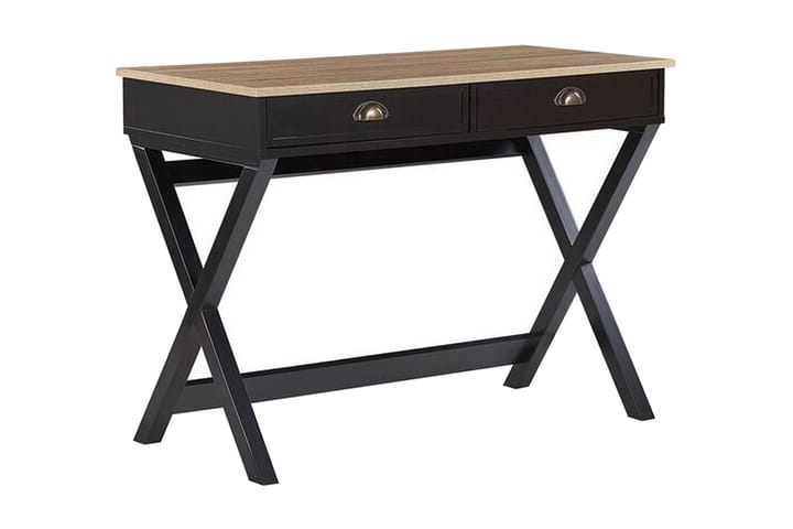Kirjoituspöytä Hermanstorp 103 cm - Musta/vaaleanruskea - Tietokonepöytä
 - Kirjoituspöytä