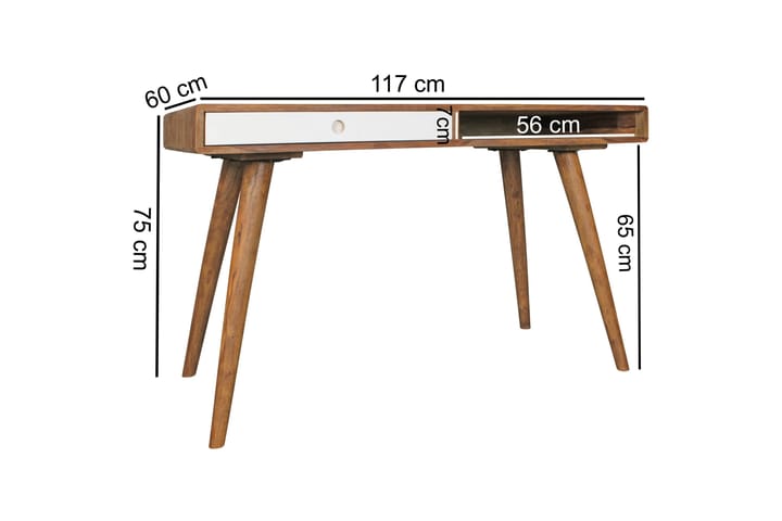 Kirjoituspöytä Hongsermeier - Puu/Luonnonväri - Tietokonepöytä
 - Kirjoituspöytä