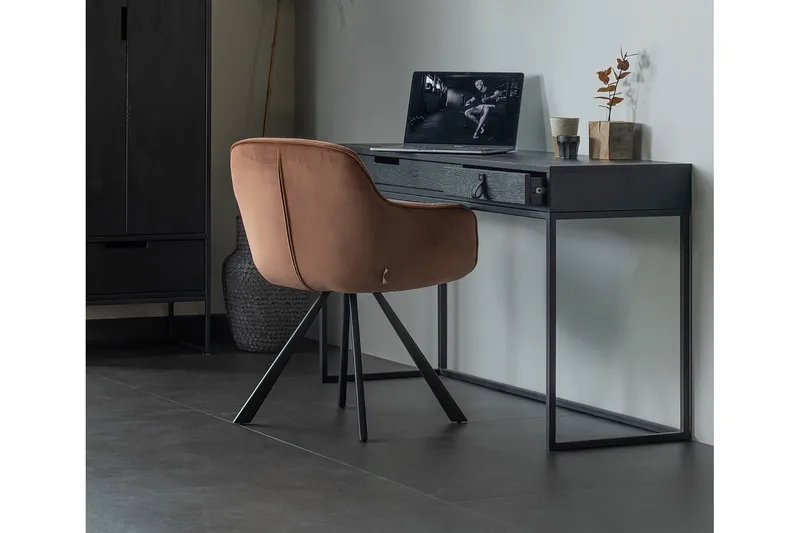 Kirjoituspöytä Iria 140 cm Säilytyksellä laatikot - Tammi/Musta - Huonekalut - Pöytä & ruokailuryhmä - Työpöytä - Kirjoituspöytä