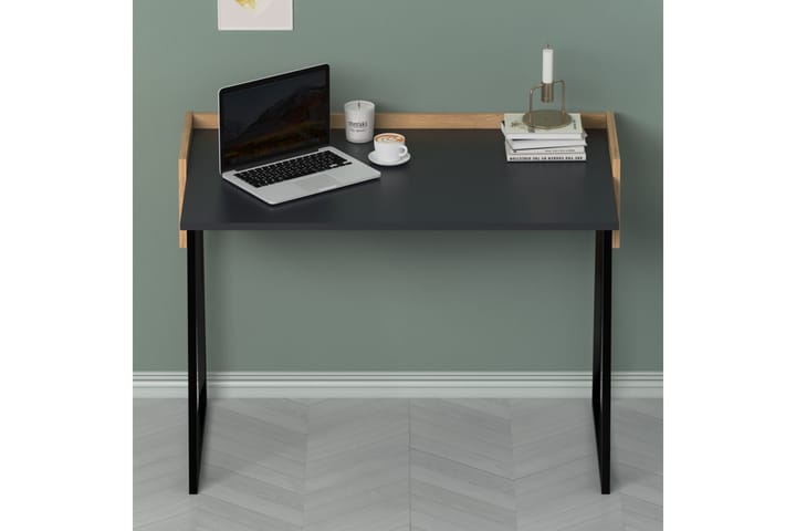 Kirjoituspöytä Kanisha 103,6x77,5x103,6 cm - Harmaa/Ruskea - Tietokonepöytä
 - Kirjoituspöytä