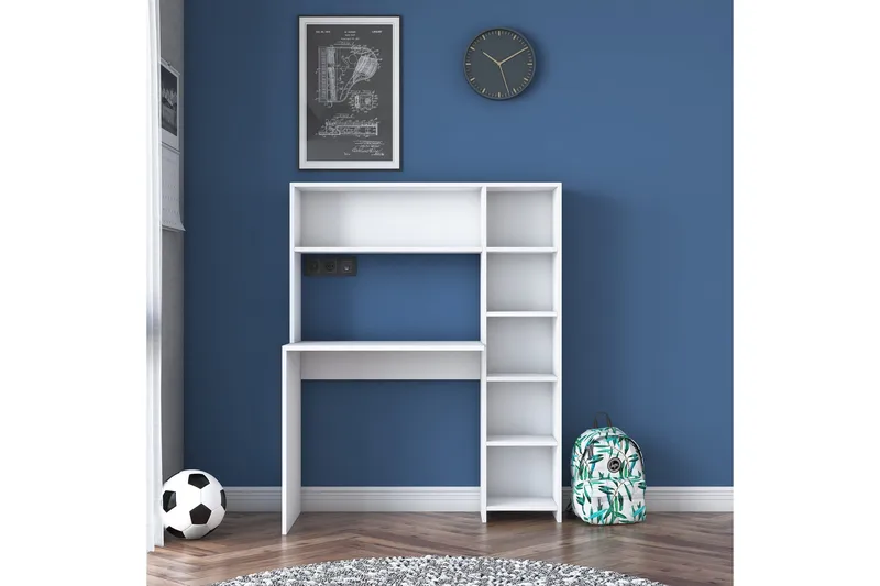 Kirjoituspöytä Kareei 113 cm - Valkoinen - Huonekalut - Pöytä & ruokailuryhmä - Työpöytä - Kirjoituspöytä