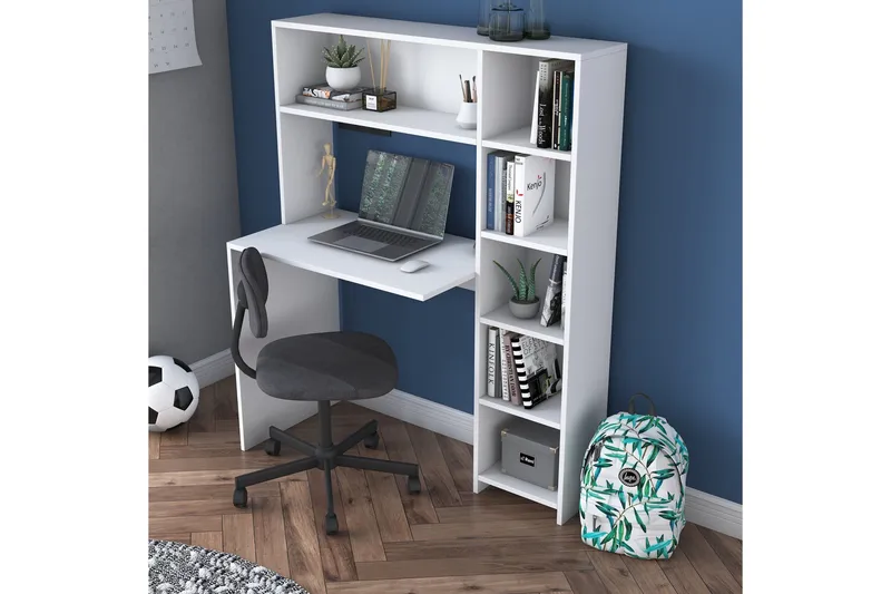 Kirjoituspöytä Kareei 113 cm - Valkoinen - Huonekalut - Pöytä & ruokailuryhmä - Työpöytä - Kirjoituspöytä