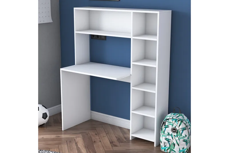 Kirjoituspöytä Kareei 113 cm - Valkoinen - Huonekalut - Pöytä & ruokailuryhmä - Työpöytä - Kirjoituspöytä