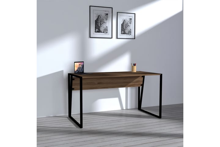 Kirjoituspöytä Kemiri 140 cm - Pähkinänruskea/Musta - Tietokonepöytä
 - Kirjoituspöytä