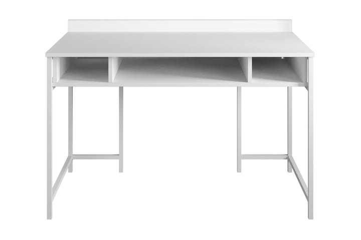 Kirjoituspöytä Kerkejaure 120 cm Säilytyksellä Hyllyt - Valkoinen - Tietokonepöytä
 - Kirjoituspöytä