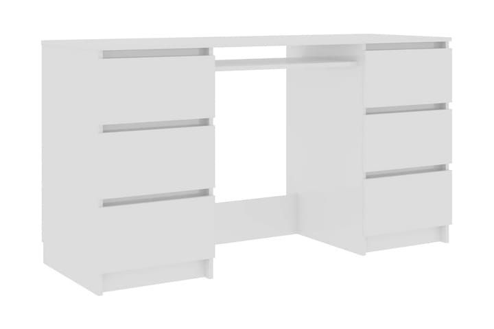 Kirjoituspöytä korkeakiilto valkoinen 140x50x77 cm lastulevy - Valkoinen - Tietokonepöytä
 - Kirjoituspöytä
