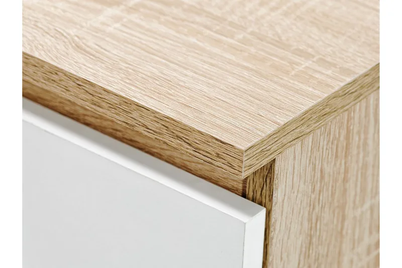 Kirjoituspöytä Kublis 130 cm Säilytyksellä laatikot - Harmaa/Valkoinen - Huonekalut - Pöytä & ruokailuryhmä - Työpöytä - Kirjoituspöytä