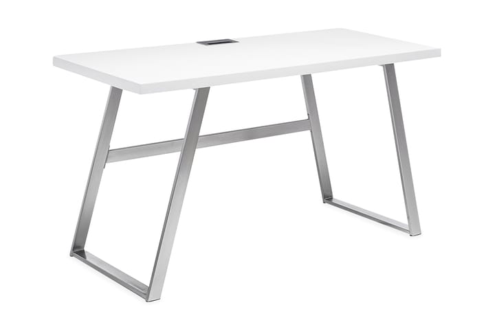 Kirjoituspöytä Lenamari 140 cm - Valkoinen/Kromi - Tietokonepöytä
 - Kirjoituspöytä