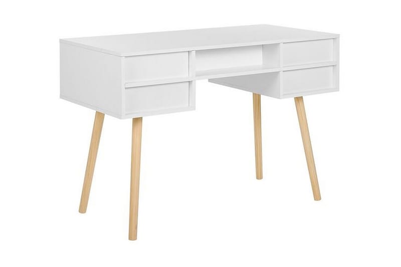Kirjoituspöytä LEVIN 110 x 55 cm Valkoinen - Valkoinen - Huonekalut - Pöytä & ruokailuryhmä - Työpöytä - Kirjoituspöytä