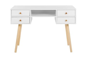Kirjoituspöytä LEVIN 110 x 55 cm Valkoinen - Valkoinen - Huonekalut - Pöytä & ruokailuryhmä - Työpöytä - Kirjoituspöytä