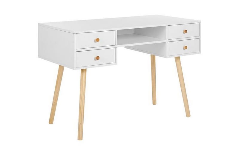 Kirjoituspöytä LEVIN 110 x 55 cm Valkoinen - Valkoinen - Huonekalut - Pöytä & ruokailuryhmä - Työpöytä - Kirjoituspöytä