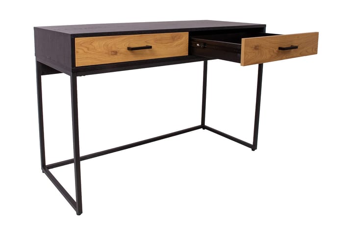 Kirjoituspöytä Limmen 120 cm Säilytyksellä 2 laatikkoa - Tammenväri/Musta - Tietokonepöytä
 - Kirjoituspöytä