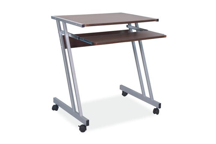 Kirjoituspöytä Lulenga 60 cm pyörillä - Pähkinänruskea/Harmaa - Tietokonepöytä
 - Kirjoituspöytä